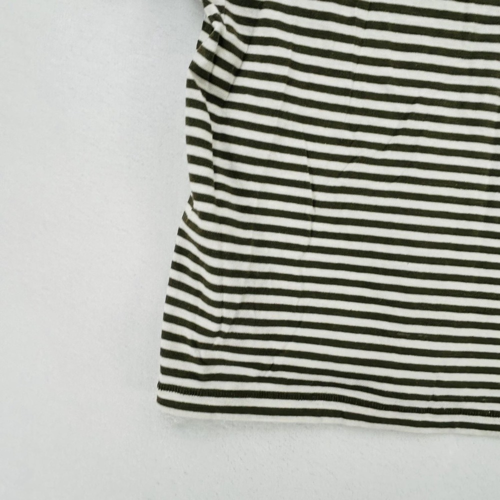 Levi's Shirt Womens Medium Green White Striped Short Sleeve Crewneck Tee NEW - Picture 16 of 16